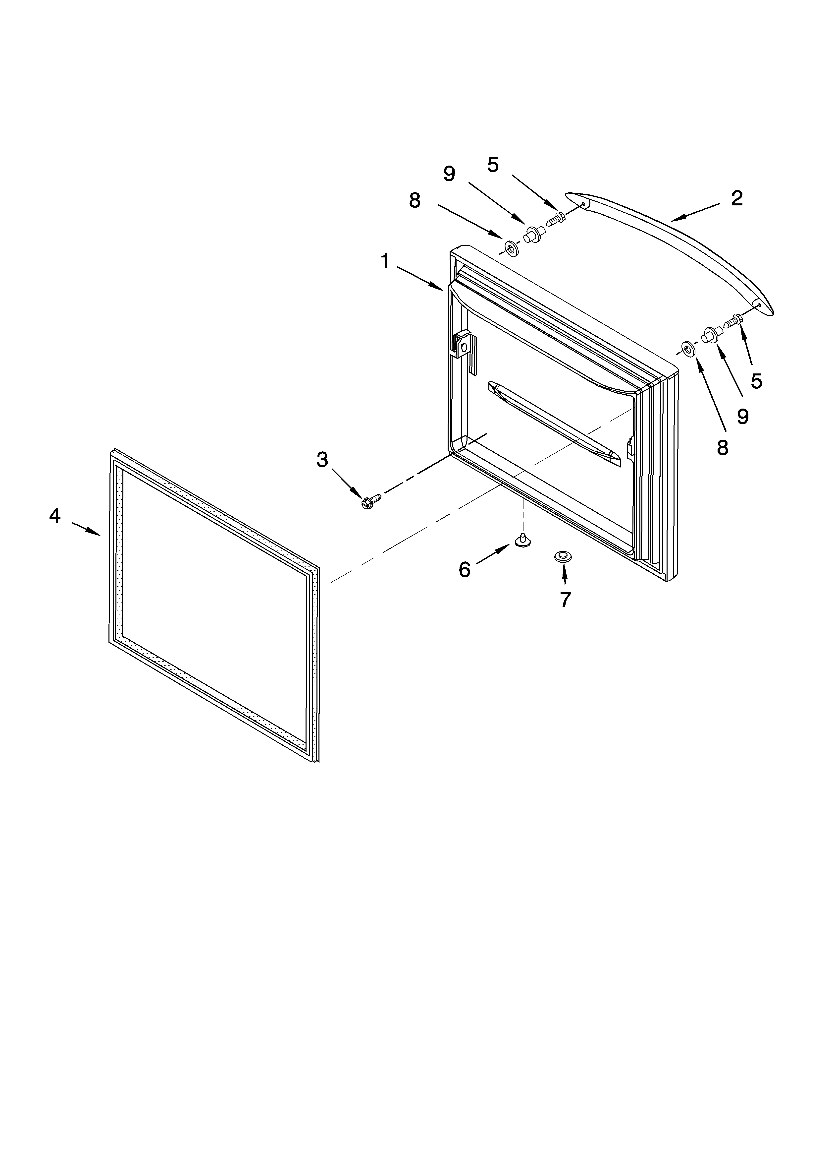 Freezer door parts