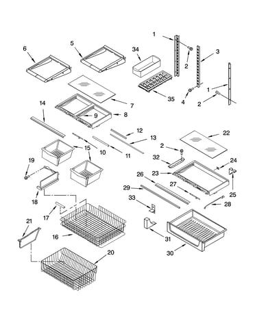 Shelf parts, optional parts