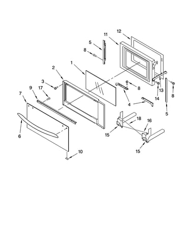 Microwave door parts, optional parts
