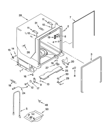 Tub and frame parts