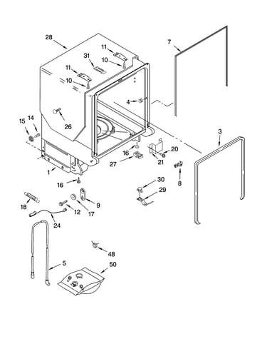 Tub and frame parts