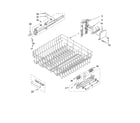 KitchenAid KUDL02FRSS0 upper rack and track parts diagram