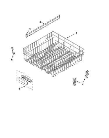 Upper rack and track parts