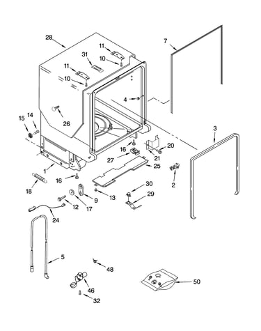 Tub and frame parts