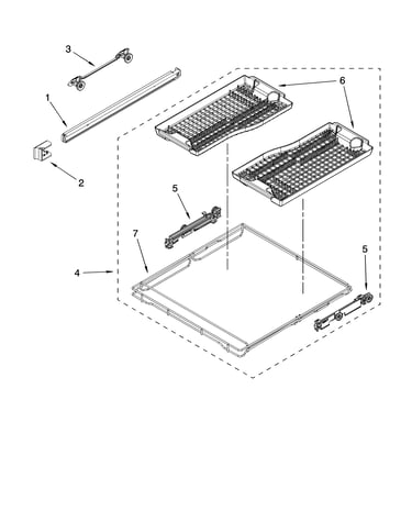 Third level rack and track parts