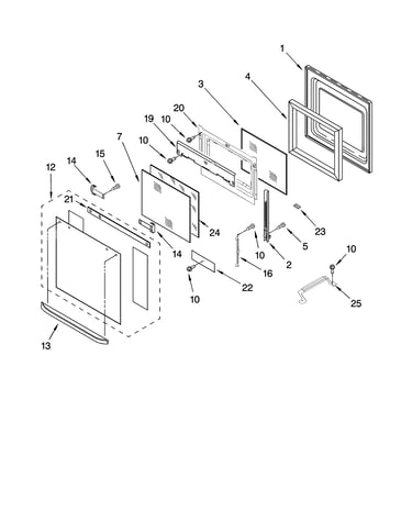 Oven door parts