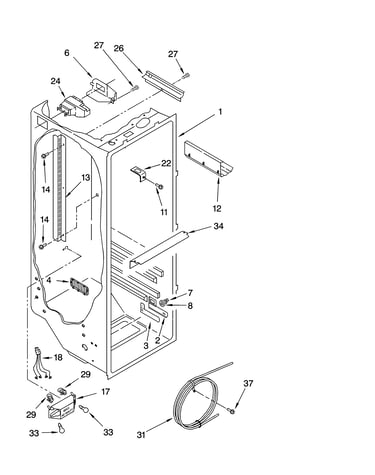 Refrigerator liner parts