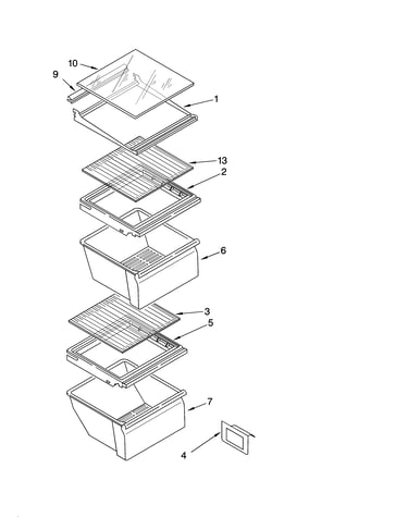 Refrigerator shelf parts