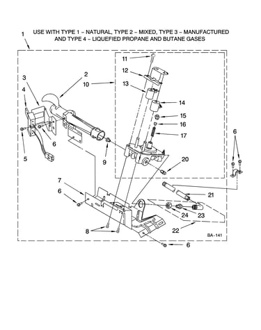 3402844 burner assembly, optional parts (not included)