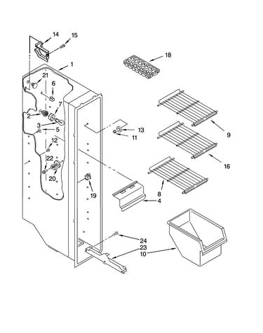 Freezer liner parts