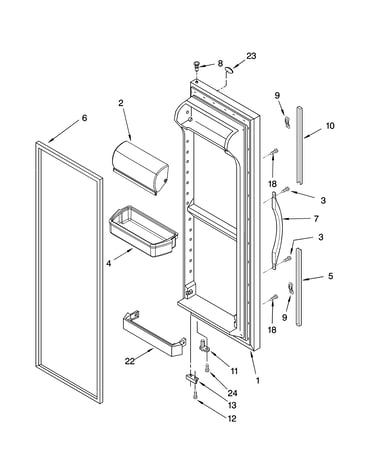 Refrigerator door parts