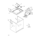 Whirlpool 7MGST9679PW1 top and cabinet parts diagram