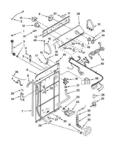 Controls and rear panel parts