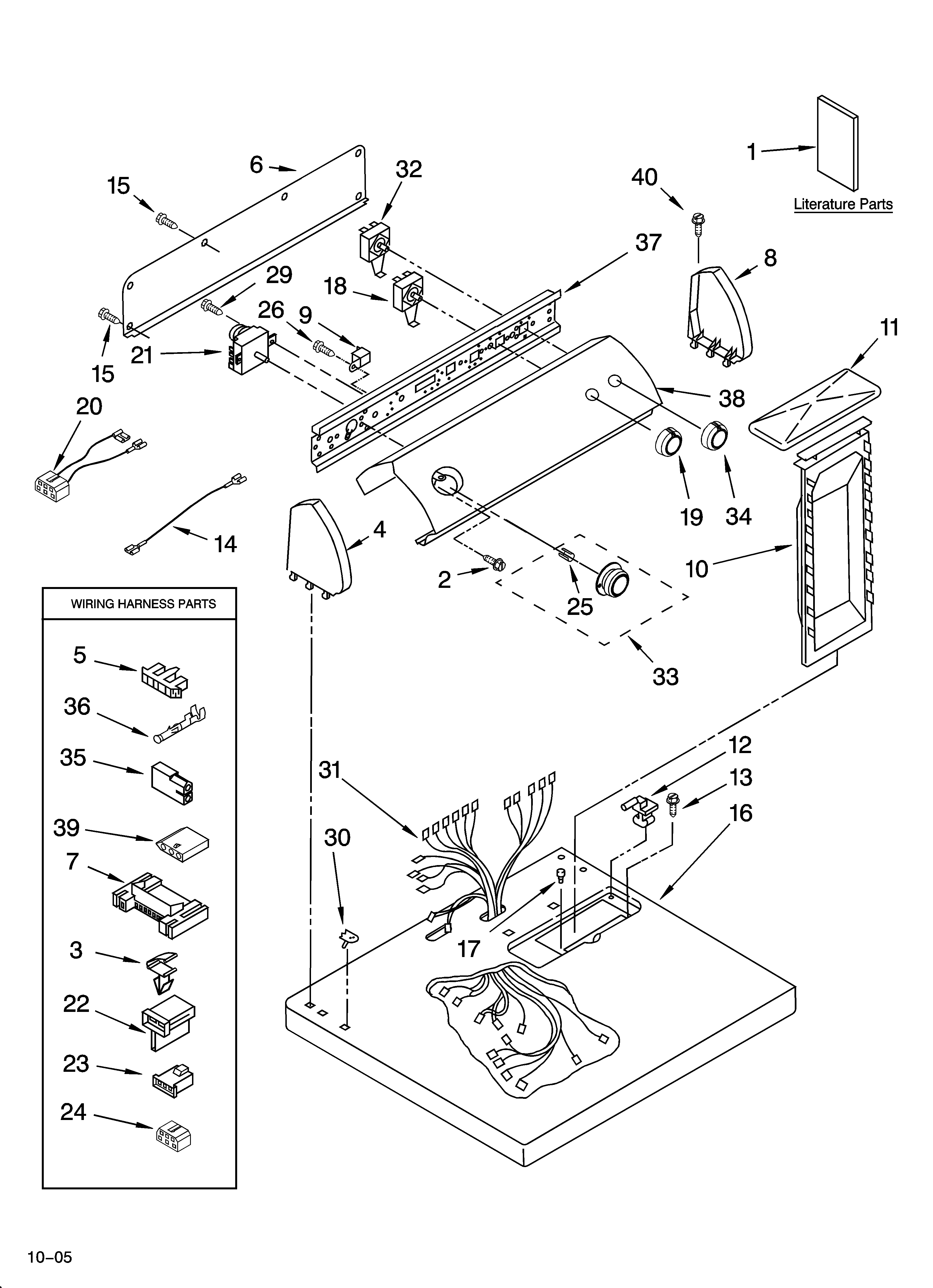 Top and console parts