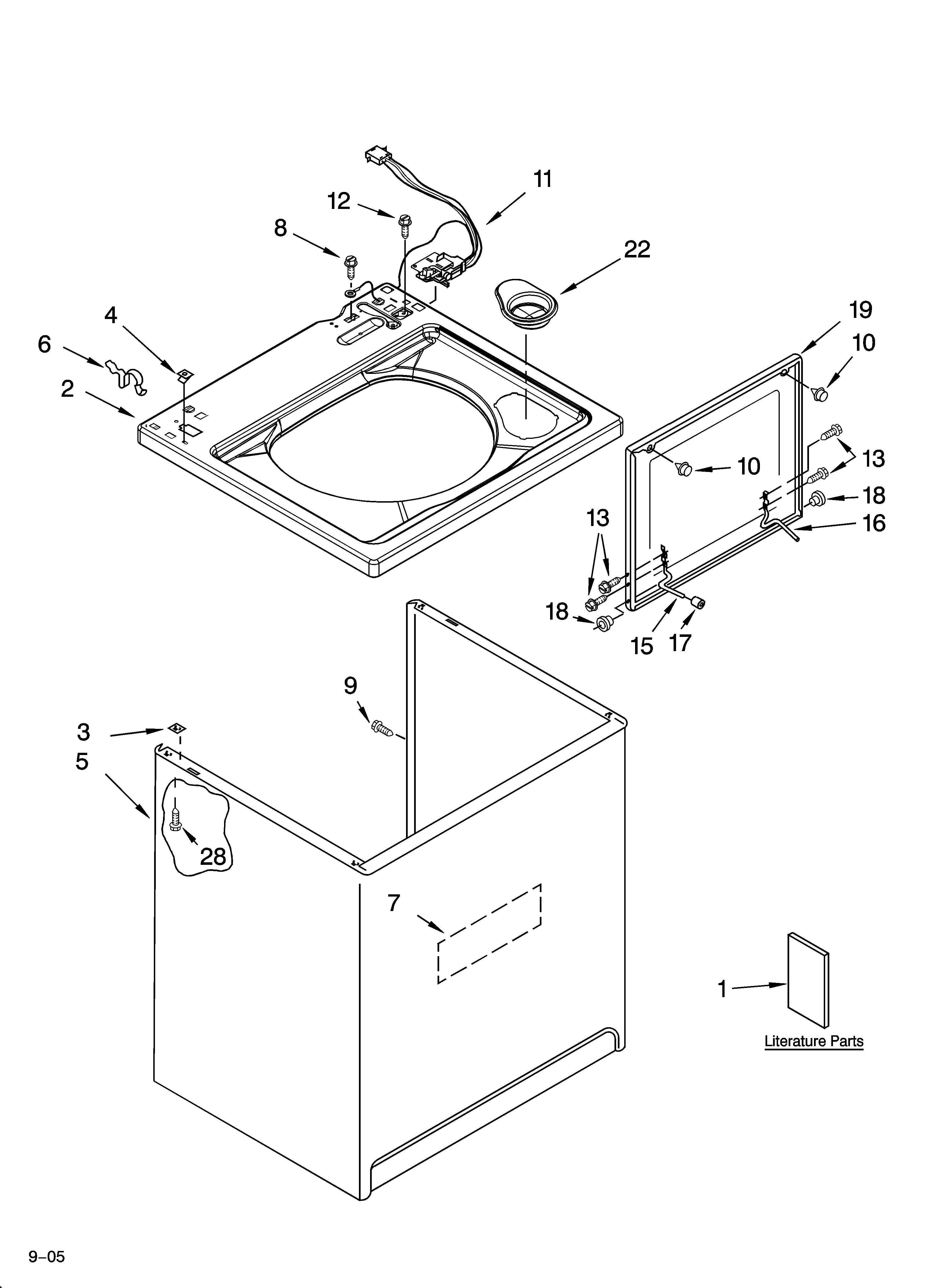 Top and cabinet parts