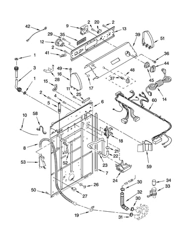Controls and rear panel parts