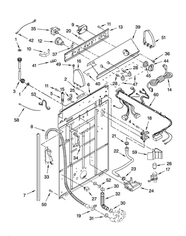 Controls and rear panel parts