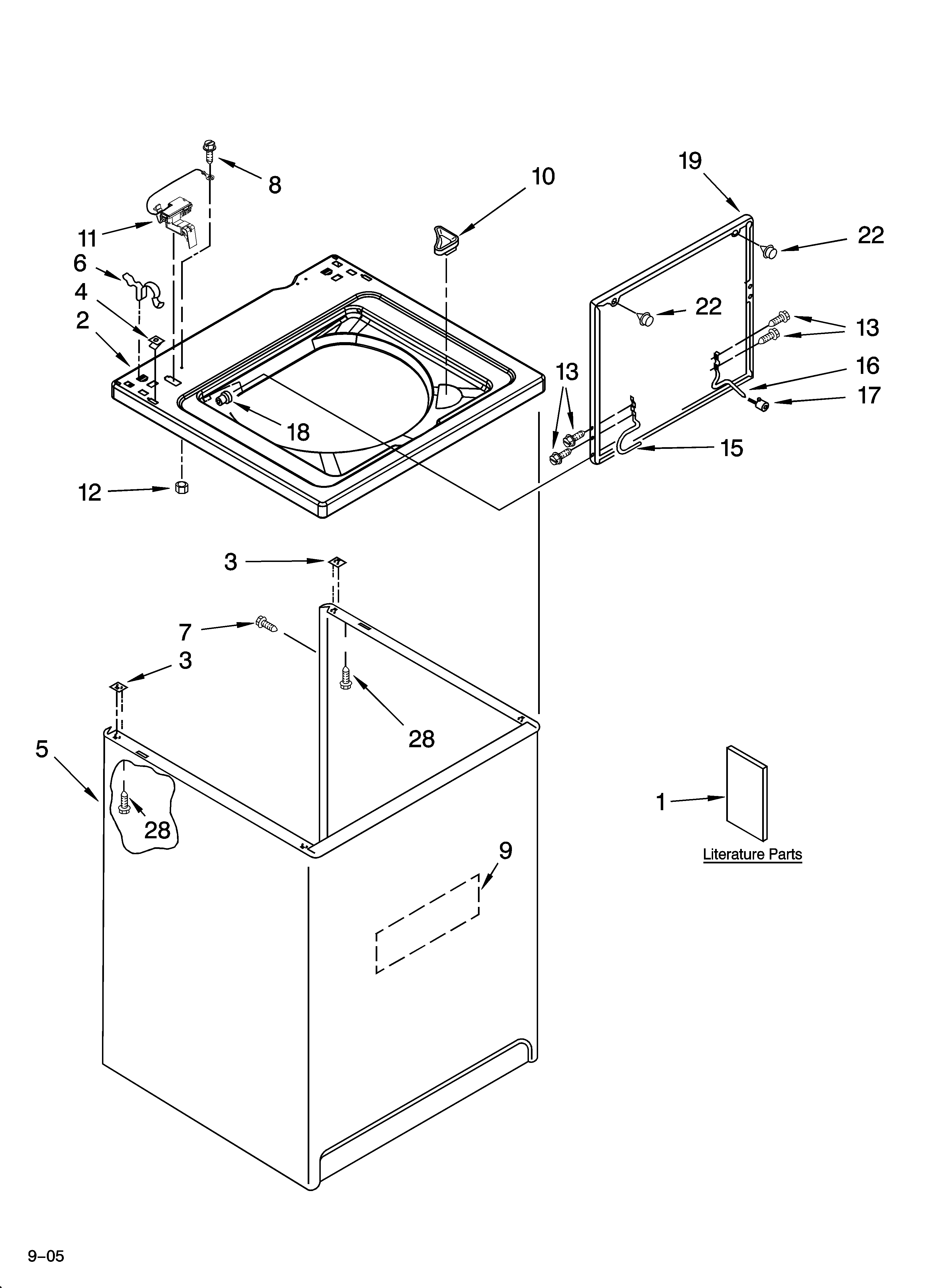 Top and cabinet parts