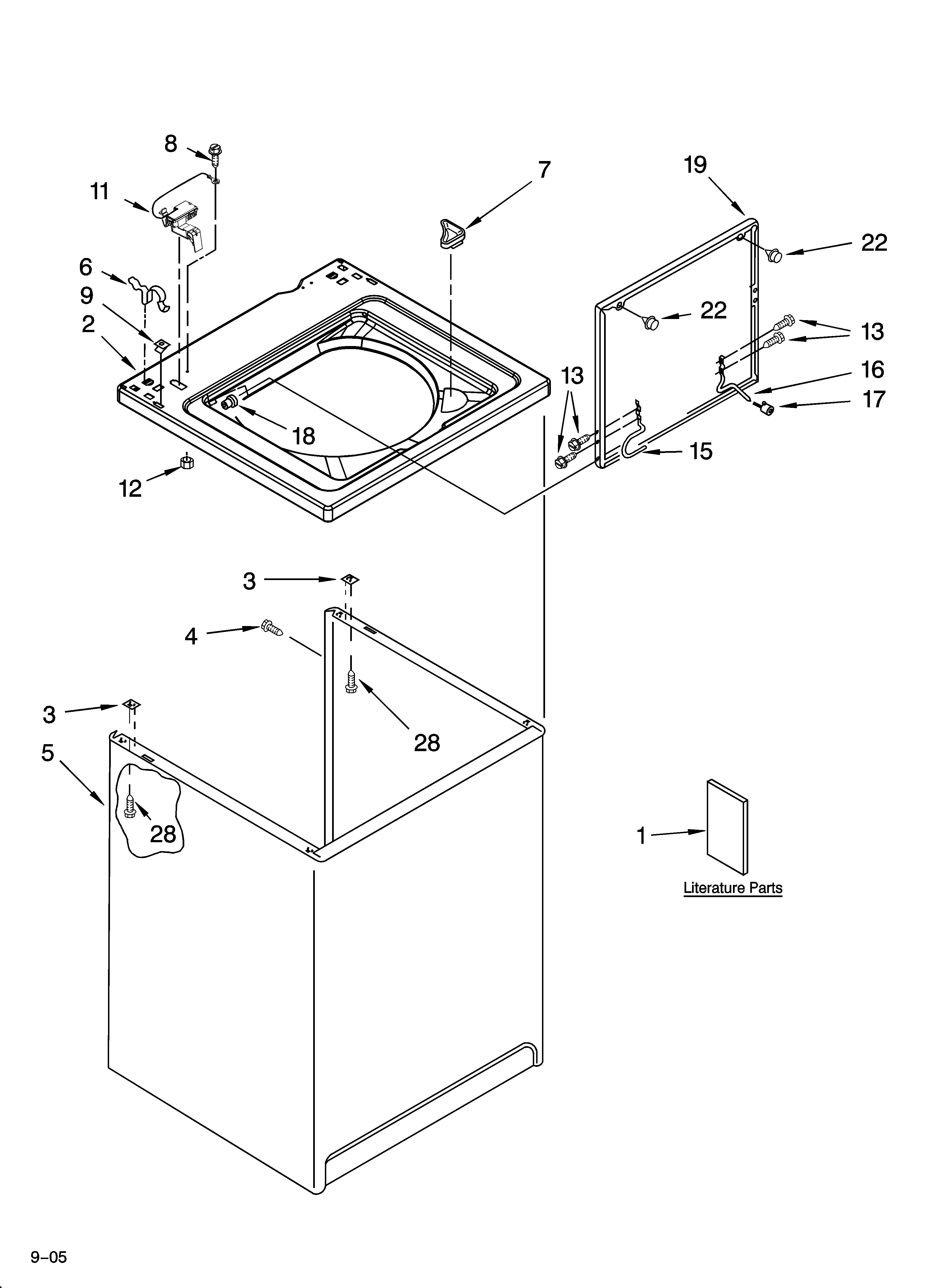 Top and cabinet parts