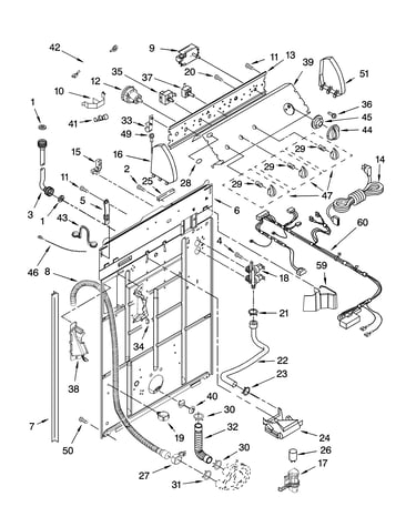 Controls and rear panel parts
