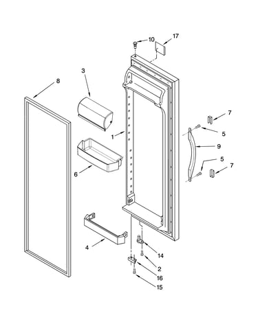 Refrigerator door parts