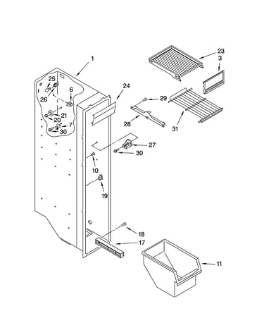Freezer liner parts