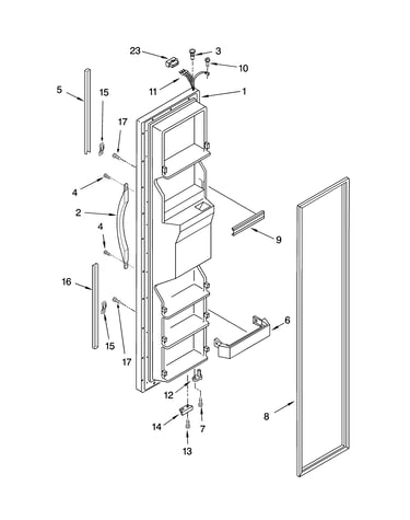 Freezer door parts