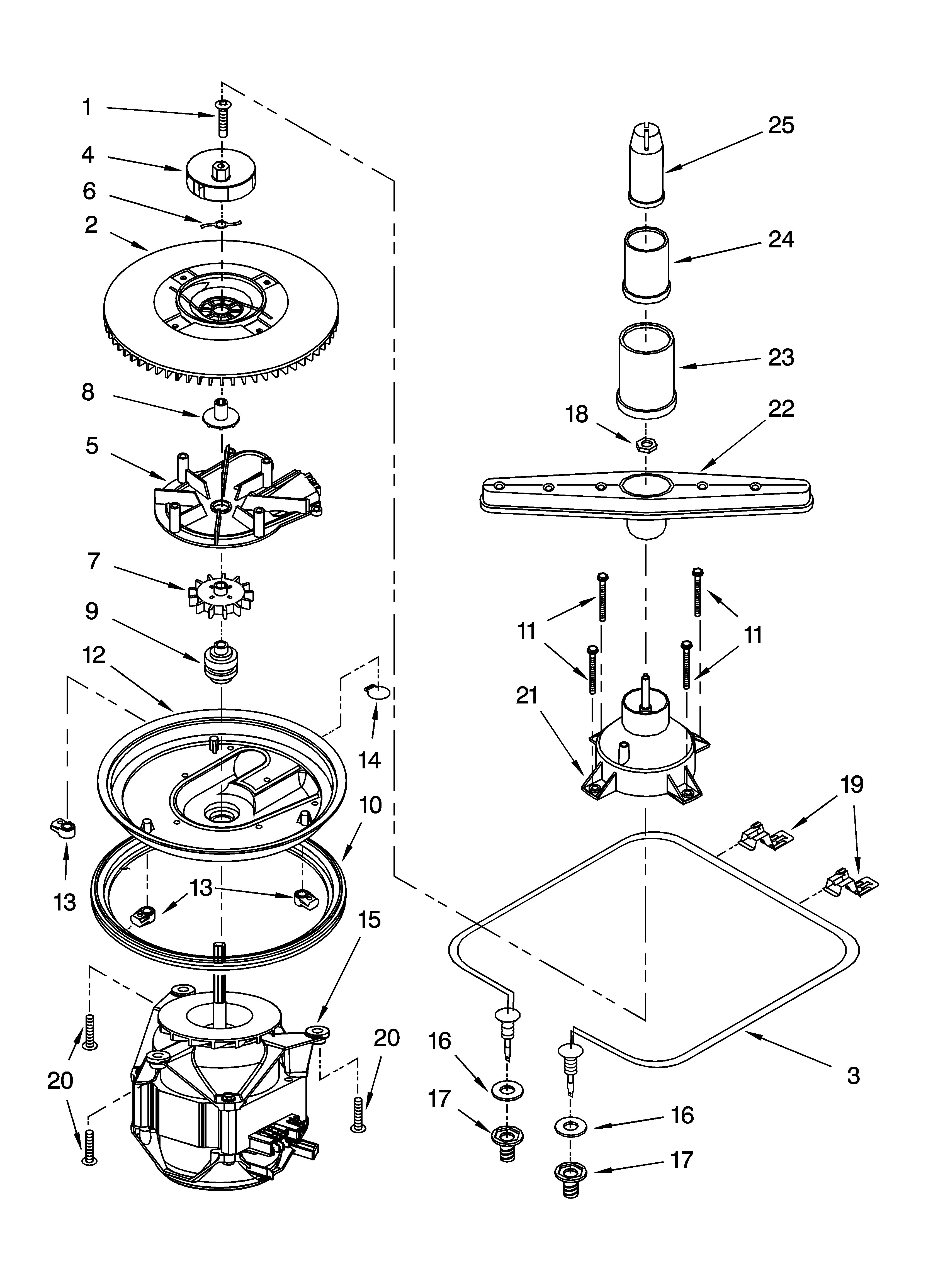 PUMP AND SPRAYARM PARTS