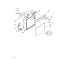 Whirlpool DU810SWPQ1 frame and console parts diagram
