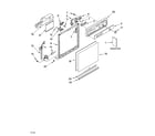 Whirlpool DU850SWPU0 frame and console parts diagram
