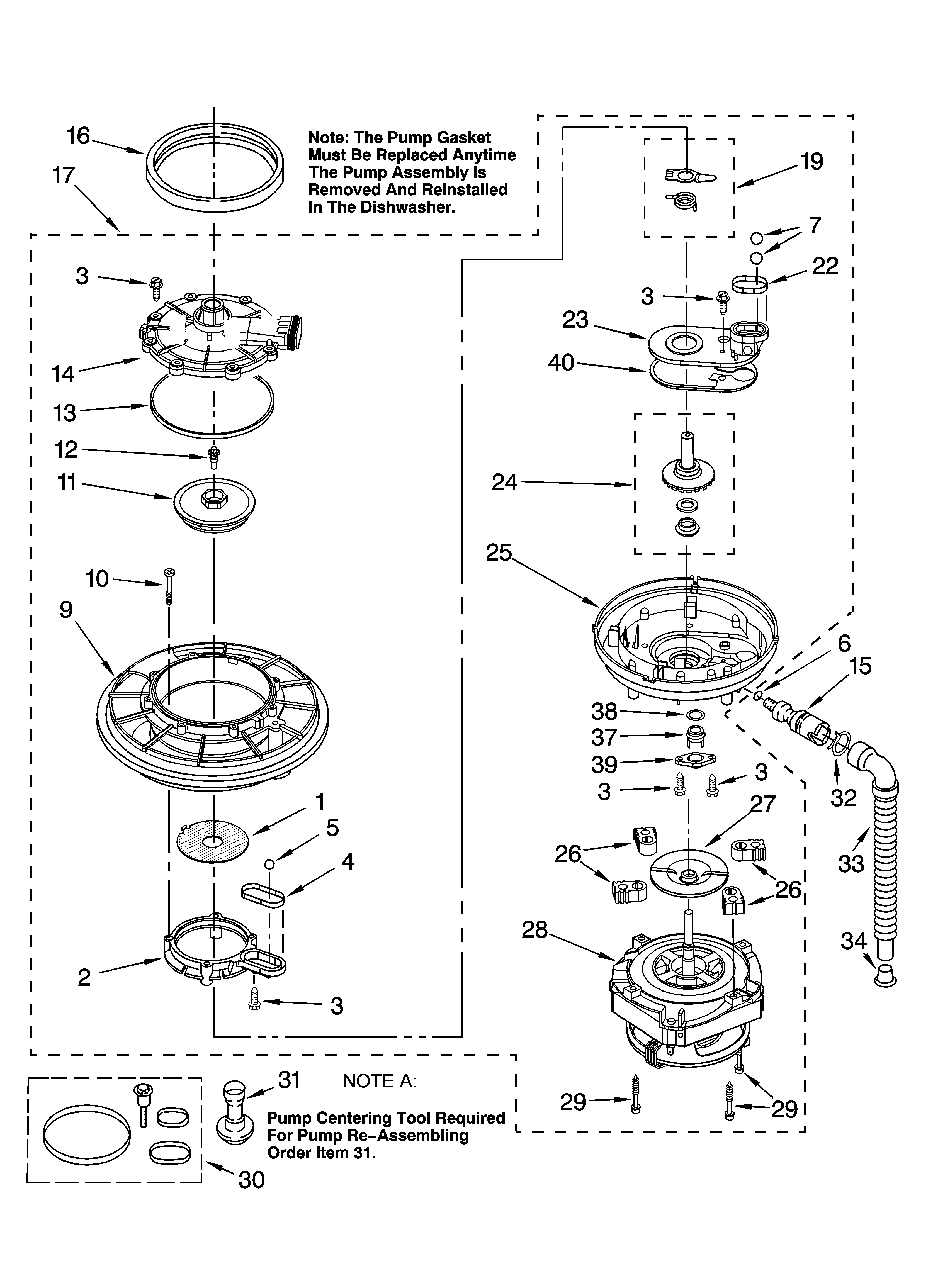 Pump and motor parts