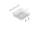 Whirlpool DUL240XTPB6 upper rack and track parts diagram