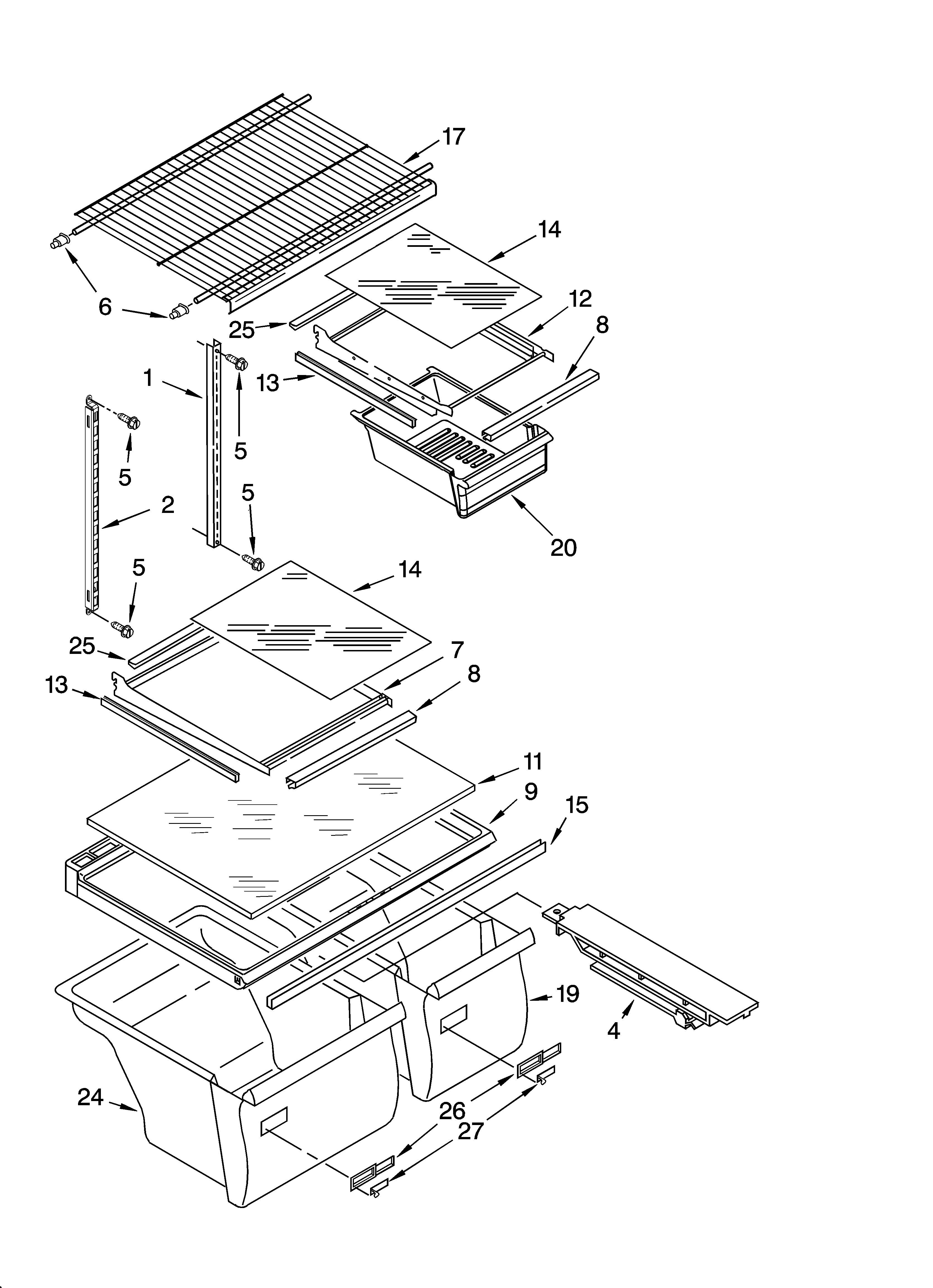Shelf parts, optional parts