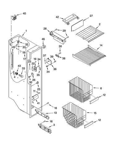 Freezer liner parts