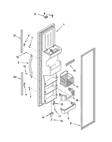 Freezer door parts