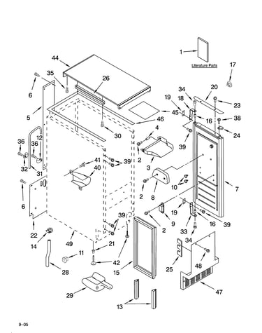 Cabinet liner and door parts