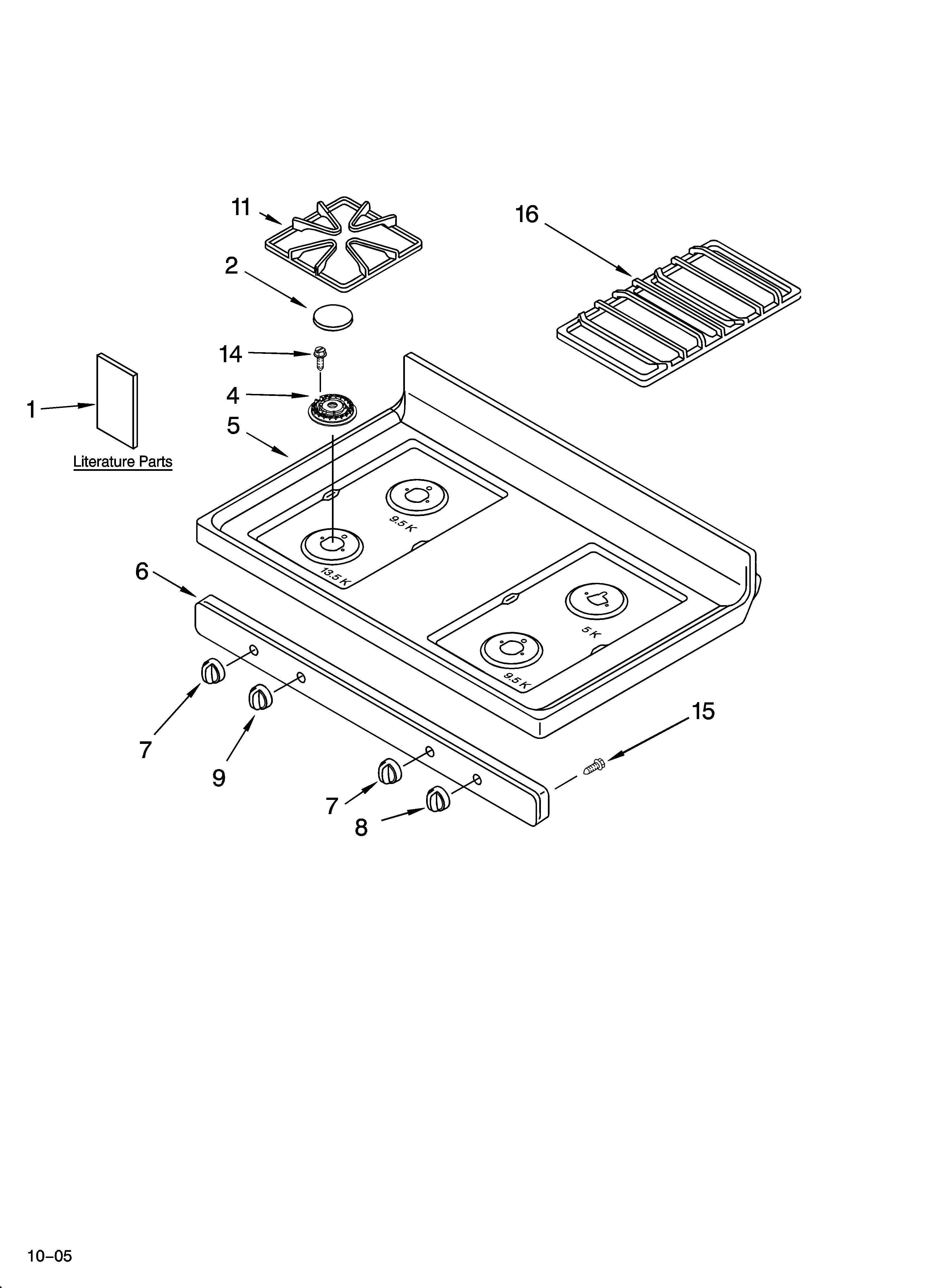 Cooktop parts