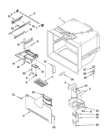 Freezer liner parts