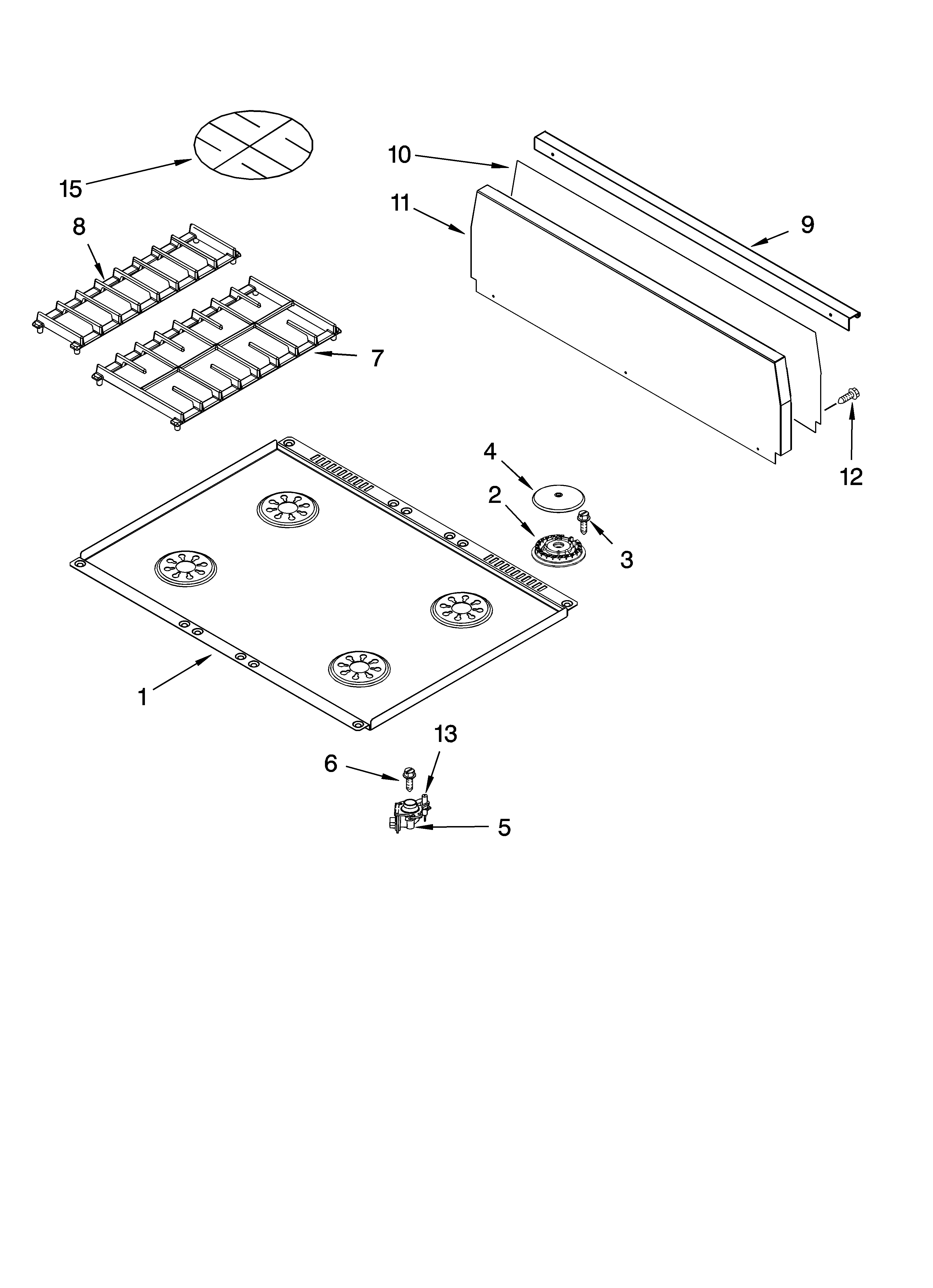 Cooktop parts