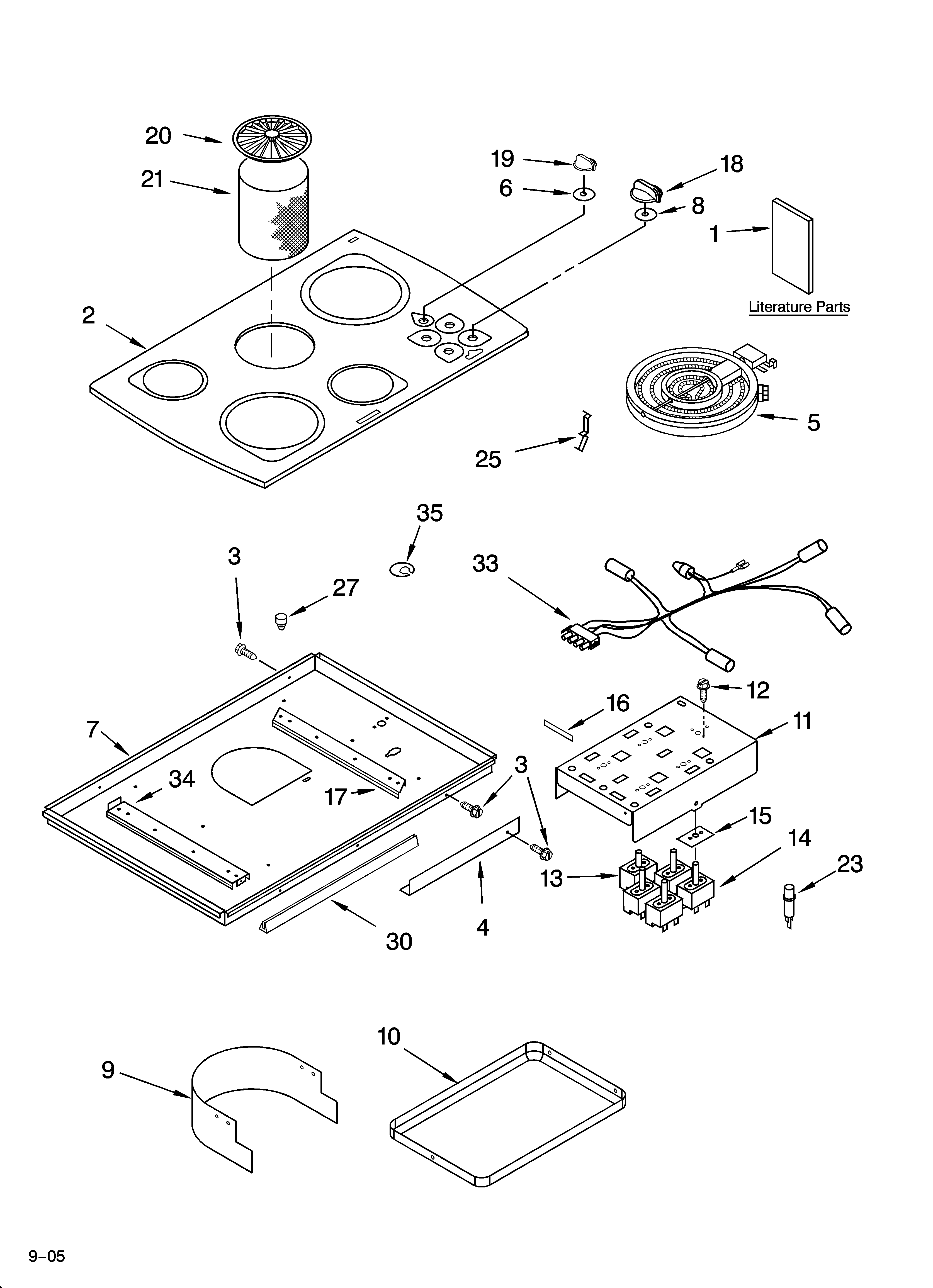 Cooktop parts