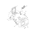 KitchenAid KSBP23INSS00 dispenser front parts diagram