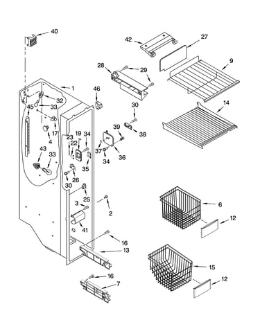 Freezer liner parts