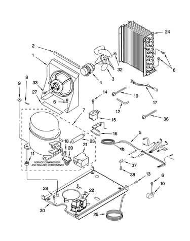 Unit parts, optional parts (not included)