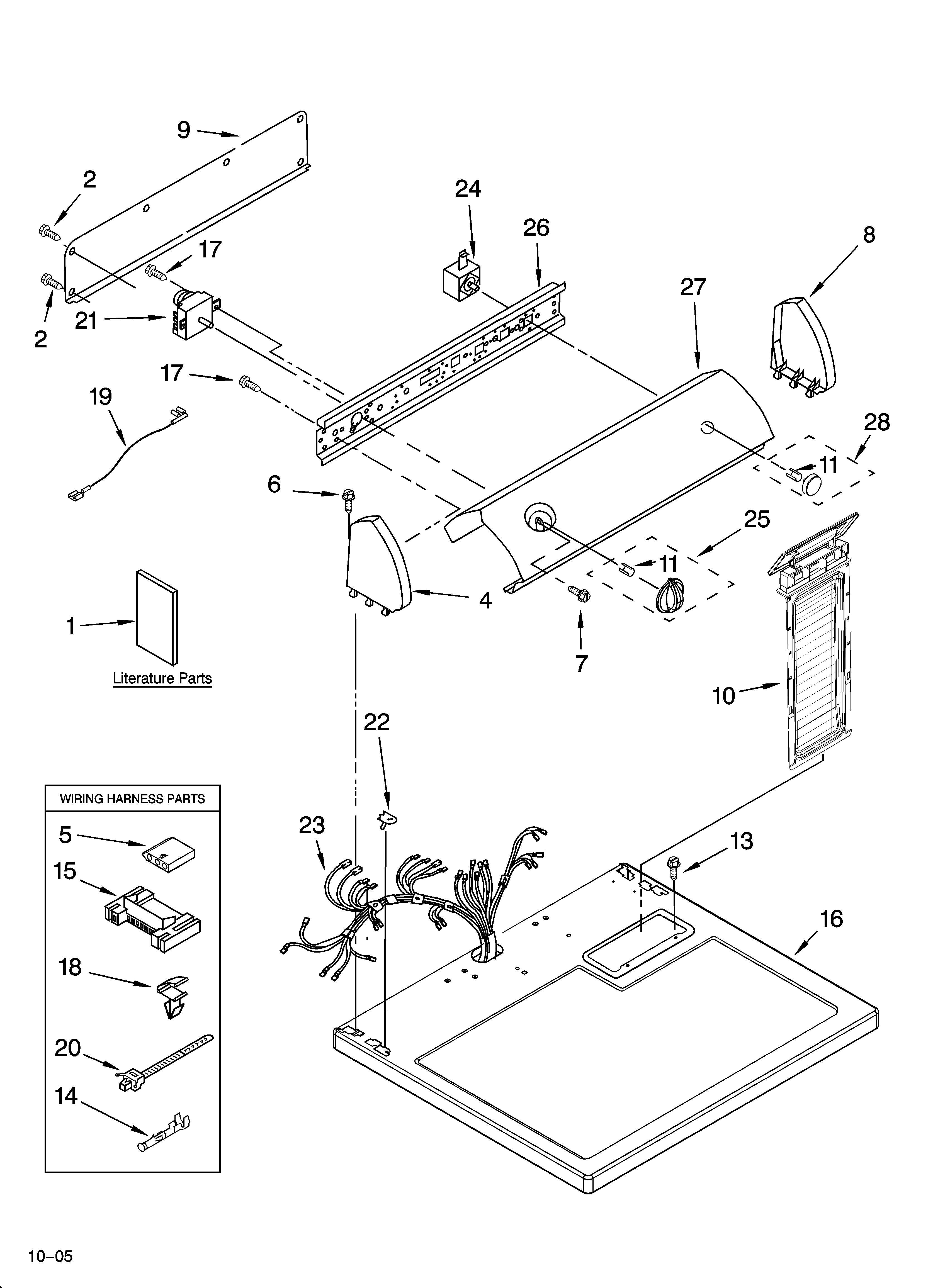 Top and console parts