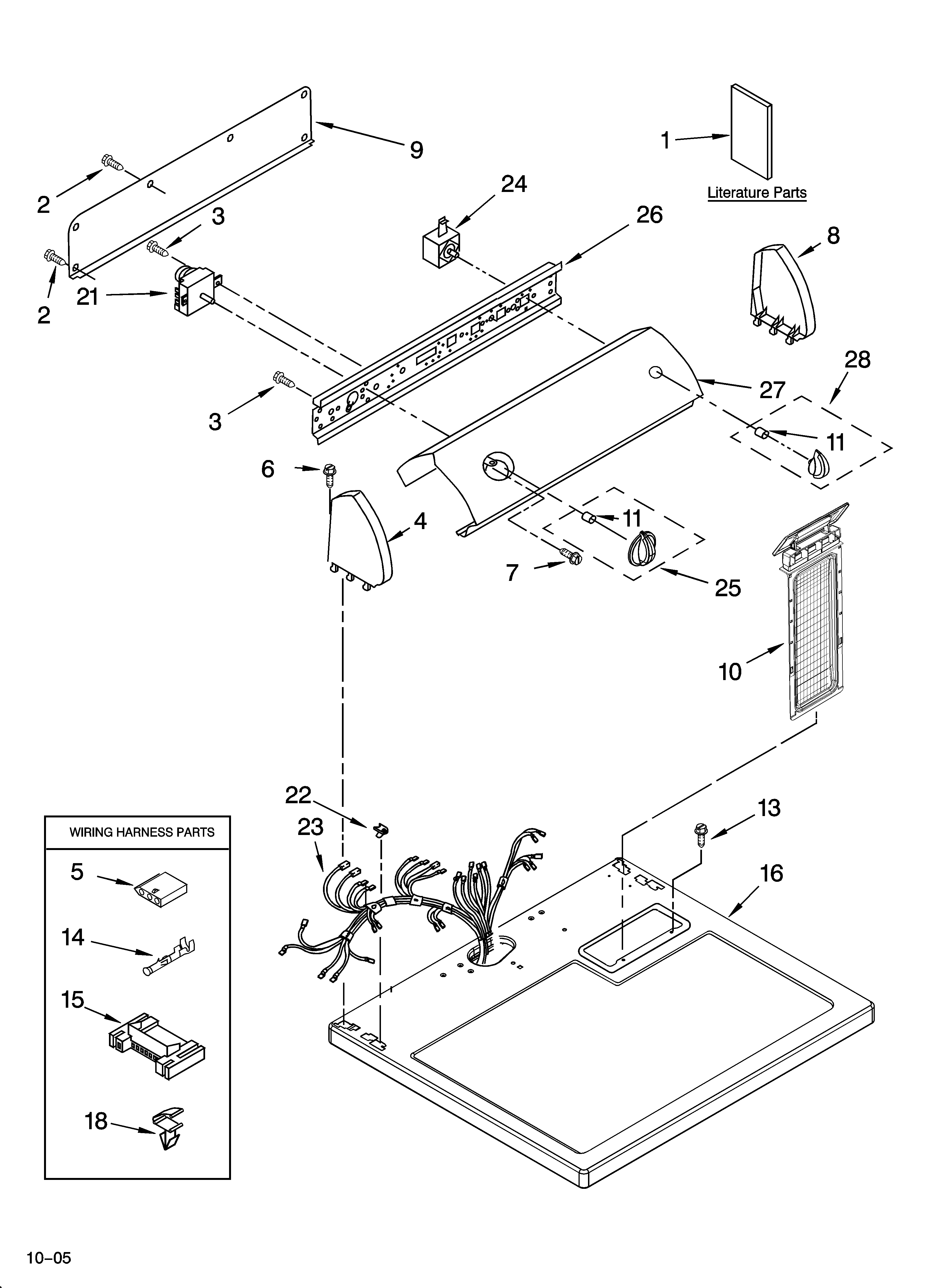 Top and console parts