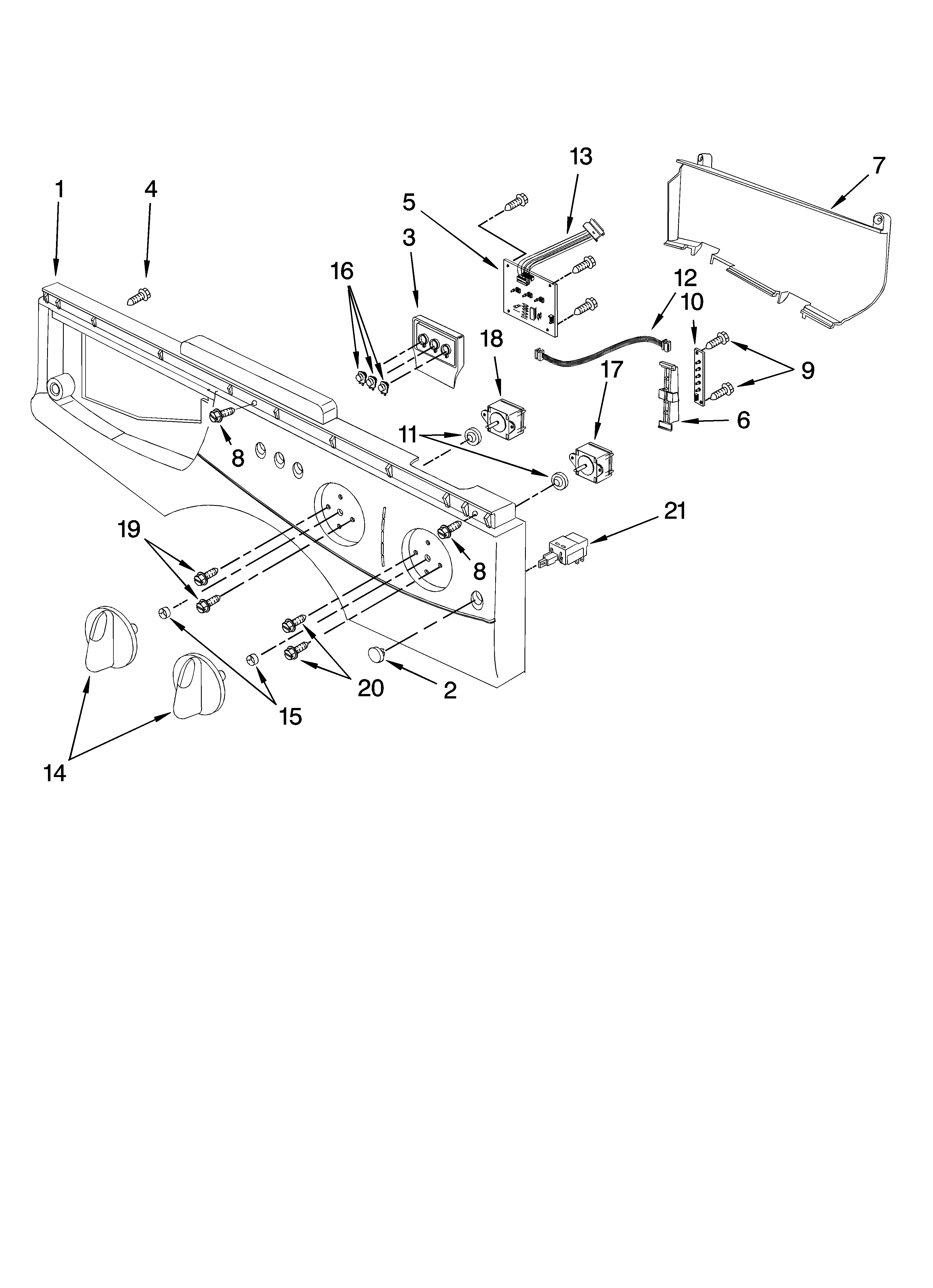 Control panel parts