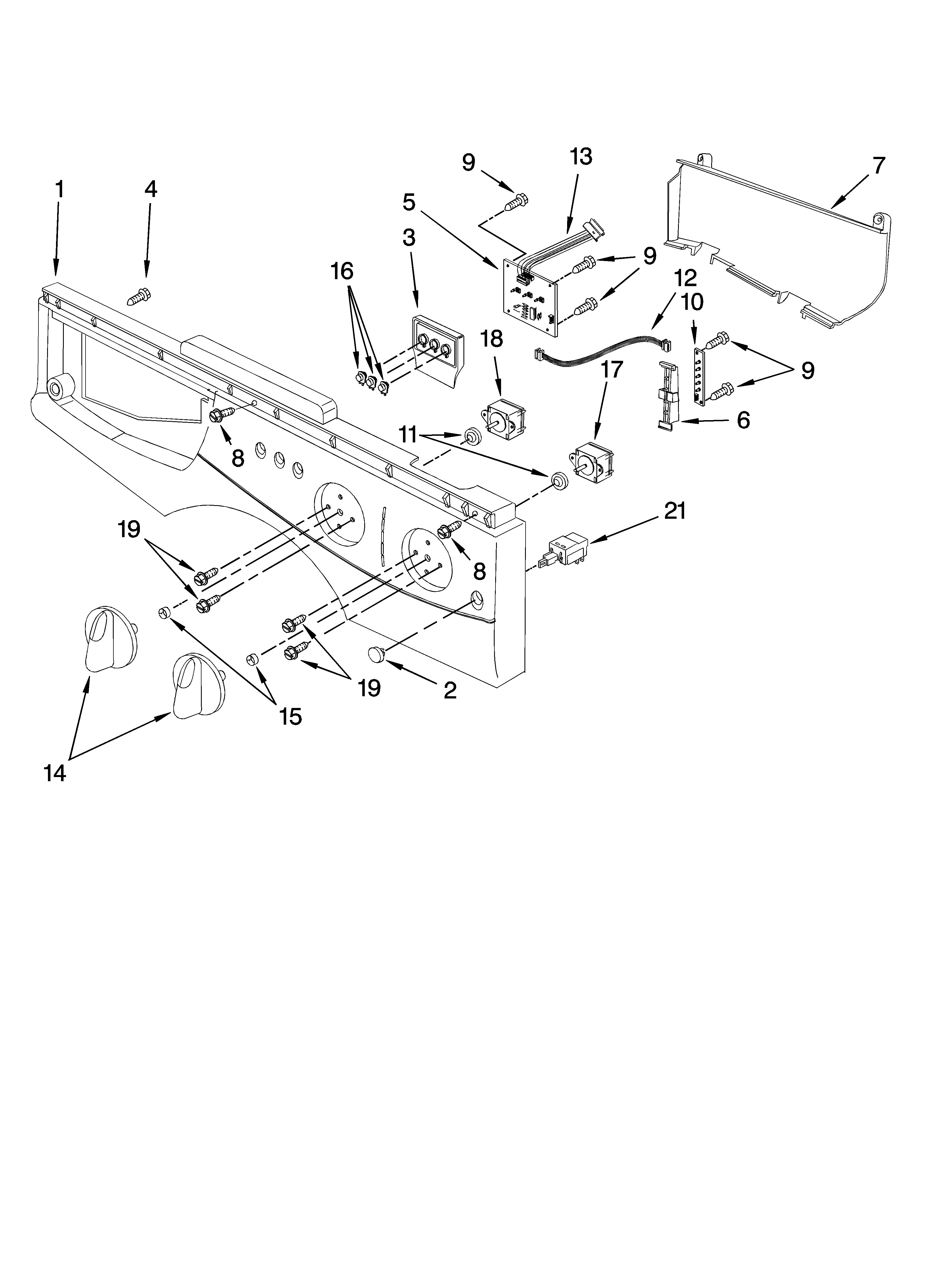 Control panel parts