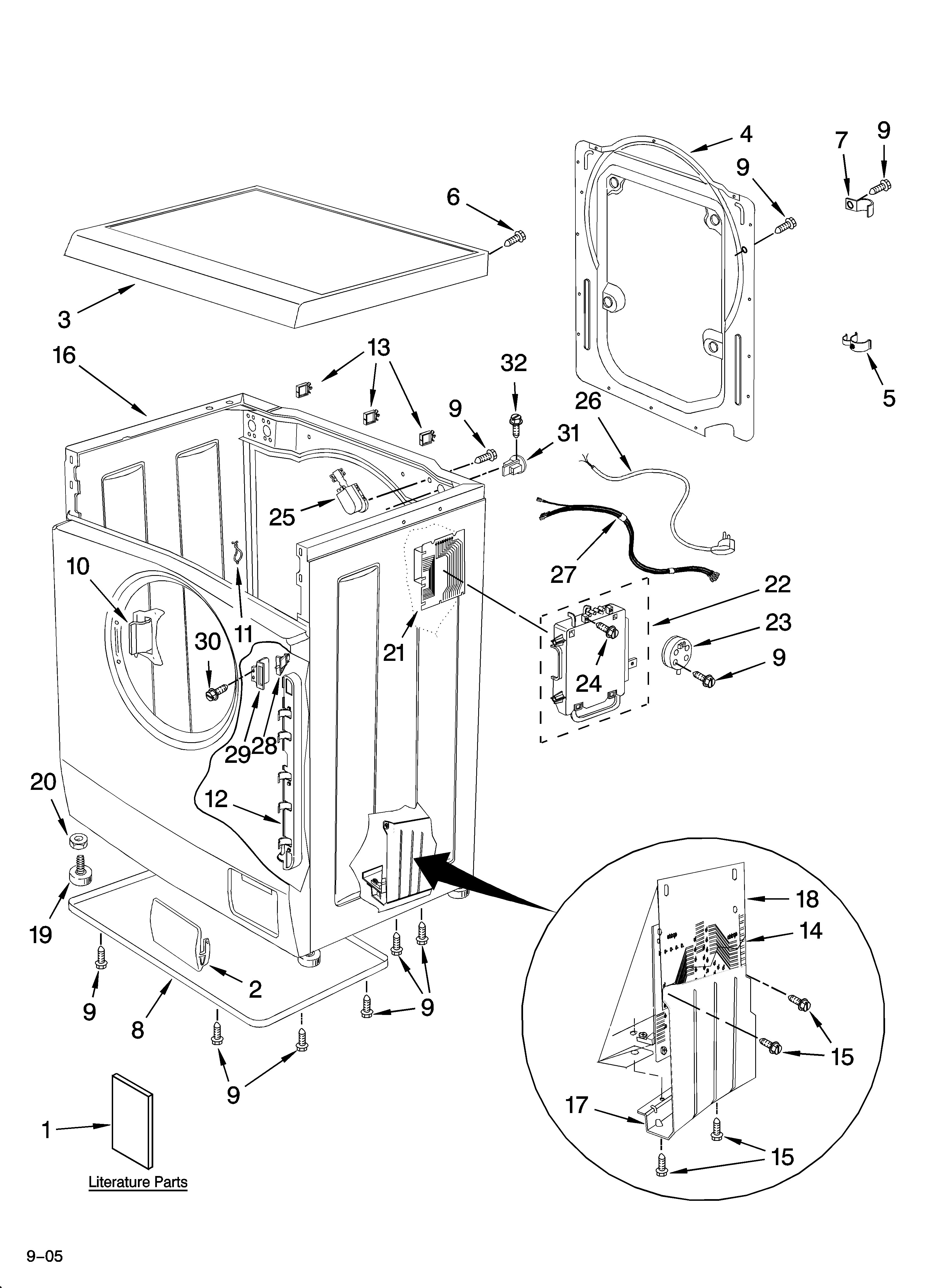 Top and cabinet parts