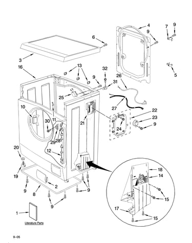 Top and cabinet parts