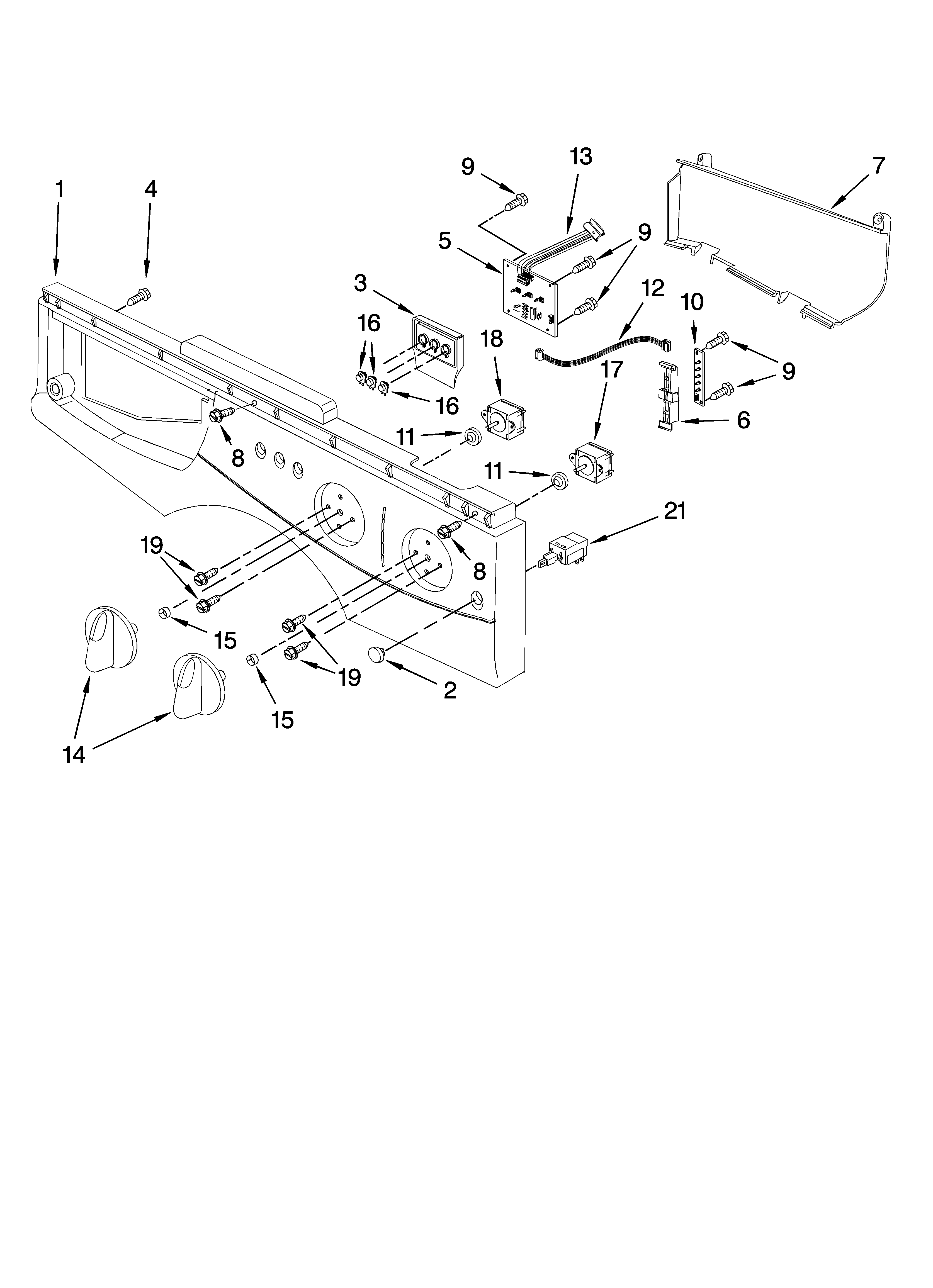 Control panel parts